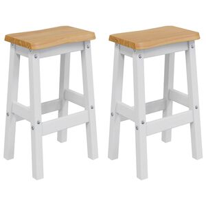 vidaXL Tabouret de bar haut EKAI 2 pc Blanc 40 x 29 x 63 cm
