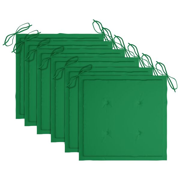 vidaXL Chaises pliables d'ext&eacute;rieur lot de 6 et coussins Bois d'acacia