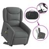 vidaXL Fauteuil inclinable de massage &eacute;lectrique Gris fonc&eacute; Tissu