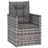 vidaXL Fauteuil de jardin avec coussins Gris Résine tressée
