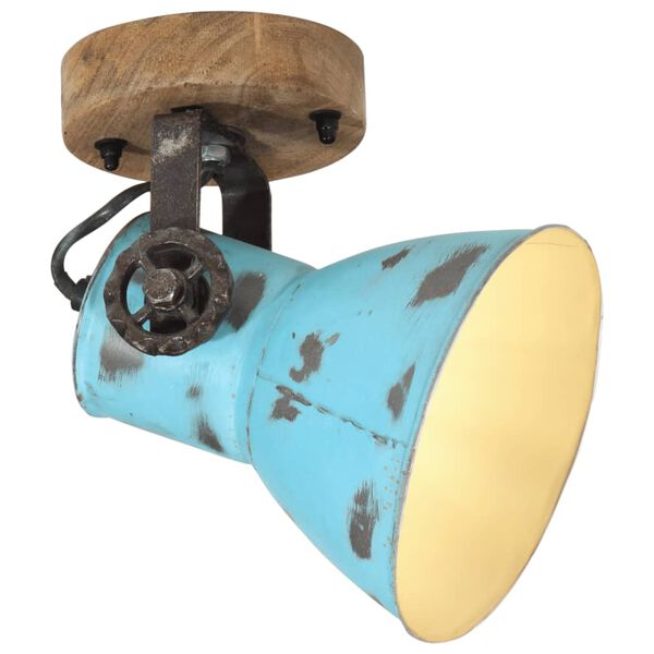vidaXL Lampe murale 25 W bleu d&eacute;lav&eacute; 11,5x11,5x25 cm E27