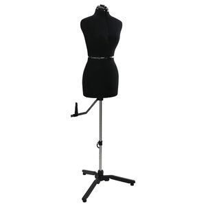 vidaXL Forme de Robe Ajustable F&eacute;minine Noir s Velours