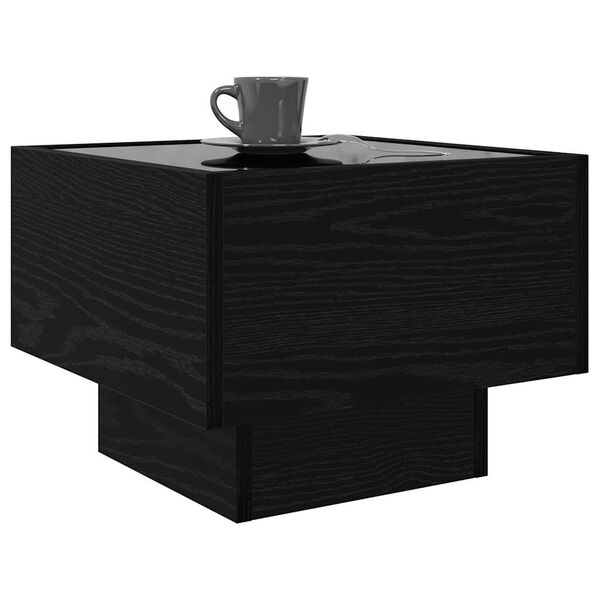 vidaXL Table basse Ch&ecirc;ne noir 40 x 40 x 30 cm Bois d'ing&eacute;nierie