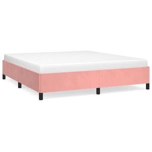 VidaXL Cadre de lit sans matelas rose 180x200 cm velours