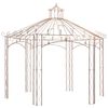 vidaXL Pavillon de jardin Marron antique 4 m Fer