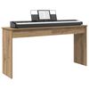 vidaXL Stand de clavier Ch&ecirc;ne artisanal 130 x 32 x 64 cm