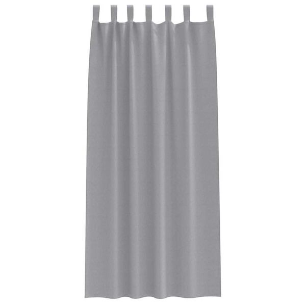 vidaXL Rideaux occultants avec anneaux 2 pcs Gris clair 260 x 140 cm