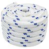vidaXL Corde de bateau 5 m 4 Blanc et bleu PP