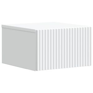 vidaXL Cabinet de chevet mural avec tiroir Blanc 33 x 34,5 x 20 cm