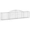 vidaXL Panier de gabions arqu&eacute; 300x30x60/80 cm Fer galvanis&eacute;
