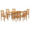 vidaXL Ensemble de salle &agrave; manger pour jardin 7 pc Marron