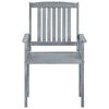 vidaXL Chaises de jardin et coussins lot de 6 Bois acacia massif Gris