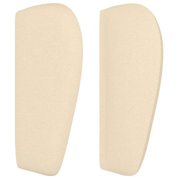 vidaXL T&ecirc;te de lit avec oreilles Cr&egrave;me 93x23x78/88 cm Tissu