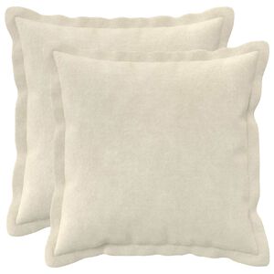 vidaXL Housse de coussin 2 pcs HOUTEN Cr&egrave;me 30 x 30 cm