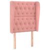 vidaXL T&ecirc;te de lit avec oreilles Rose 83x23x118/128 cm Velours