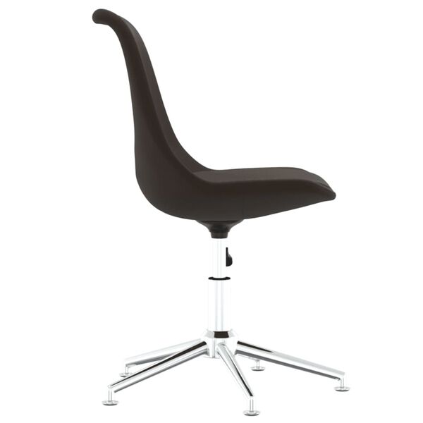 vidaXL Chaise pivotante de bureau Marron fonc&eacute; Tissu