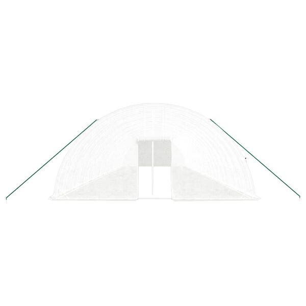 vidaXL Serre avec cadre en acier blanc 132 m&sup2; 22x6x2,85 m
