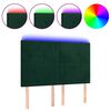 vidaXL T&ecirc;te de lit &agrave; LED Vert fonc&eacute; 144x5x118/128 cm Velours