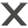 vidaXL Pieds de table basse en forme de X, 2 pi&egrave;ces, anthracite, 50 x (42-43) cm, acier