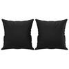 vidaXL Coussins décoratifs lot de 2 Noir 40x40 cm Similicuir