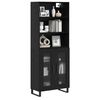 vidaXL Haut Armoire Ch&ecirc;ne noir 69,5 x 34 x 180 cm Bois d'ing&eacute;nierie