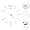 vidaXL Horloge murale 3D Design moderne 100 cm XXL Argent&eacute;