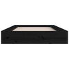 vidaXL Cadre de lit sans matelas noir 135x190 cm bois massif