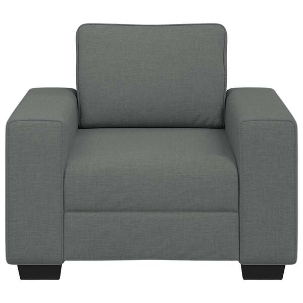 vidaXL Fauteuil gris foncé 60 cm tissu