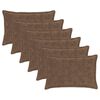 vidaXL Housse de coussin 6 pc HOUTEN Marron Clair 40 x 60 cm