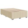 vidaXL Sommier &agrave; lattes de lit avec matelas cr&egrave;me 120x190 cm tissu