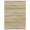 vidaXL Buffet chêne sonoma 60x39x80 cm bois d'ingénierie