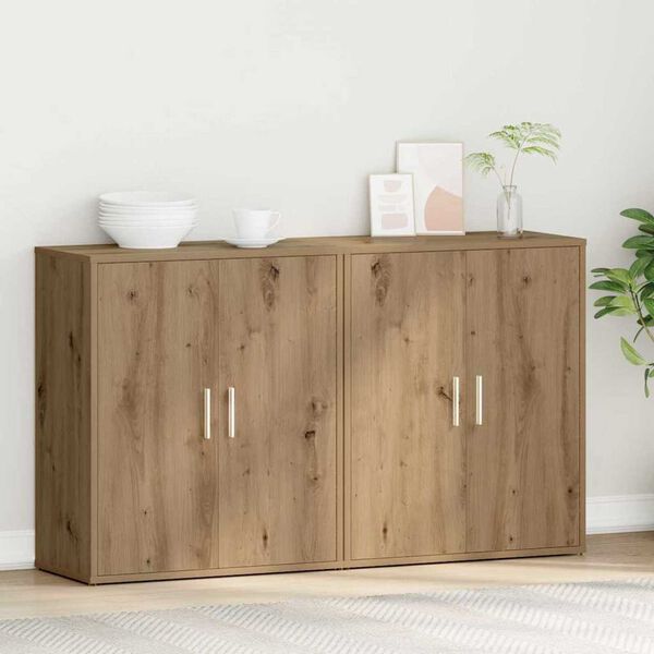 vidaXL Buffet 2 pcs Chêne artisanal 60 x 31 x 70 cm Bois d'ingénierie