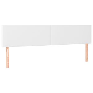 vidaXL T&ecirc;tes de lit 2 pcs Blanc 80x5x78/88 cm Similicuir
