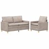 vidaXL Ensemble de Canap&eacute;s 2 pcs Beige Polyester