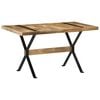 vidaXL Table &agrave; manger 140x70x76 cm Bois de manguier brut