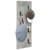 vidaXL Porte-manteau mural Montage mural Gris b&eacute;ton 30 x 1,5 x 80 cm