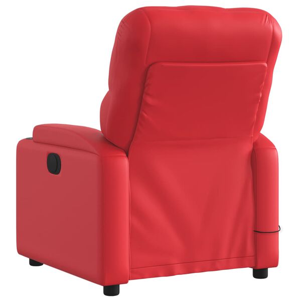 vidaXL Fauteuil de massage inclinable rouge similicuir