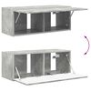vidaXL Ensemble meuble TV 2 pcs Gris b&eacute;ton Bois d'ing&eacute;nierie