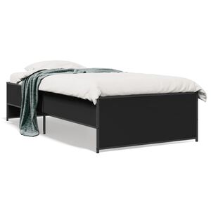 vidaXL Cadre de lit sans matelas noir 90x190 cm
