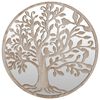 vidaXL Miroir de jardin Sable 60x2,5cm Fer Rond utilisation ext&eacute;rieure