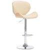 vidaXL Tabouret de bar Crème Similicuir