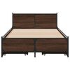 vidaXL Cadre de lit avec tiroirs sans matelas ch&ecirc;ne marron 75x190 cm