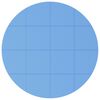 vidaXL Tapis de sol de piscine 16 pc &Oslash; 235 cm Rond Mousse EVA Bleu