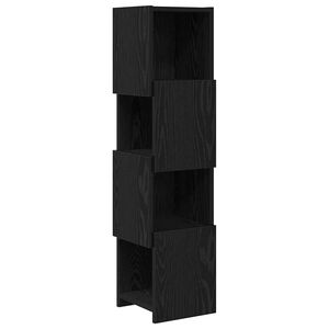 vidaXL Meuble d'angle 25,5x25x102cm Bois d'ing&eacute;nierie Ch&ecirc;ne noir