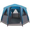 vidaXL Tente Cabane avec toit Bleu et gris 320 x 320 x 203 cm