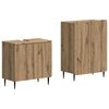 vidaXL Ensemble de 2 meubles de salle de bain ZWOLLE Ch&ecirc;ne artisanal