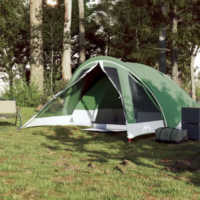 vidaXL Tente de camping de cabine 4 personnes vert imperméable