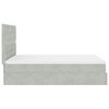 vidaXL Cadre de lit ottoman et matelas gris clair 140x190 velours