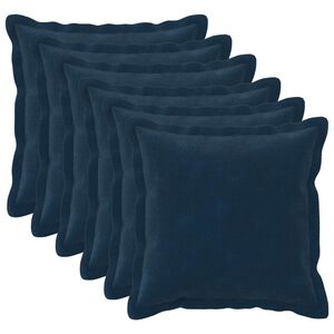 vidaXL Housse de coussin 6 pc HOUTEN Bleu 30 x 30 cm