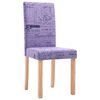 vidaXL Chaises &agrave; manger lot de 2 violet tissu